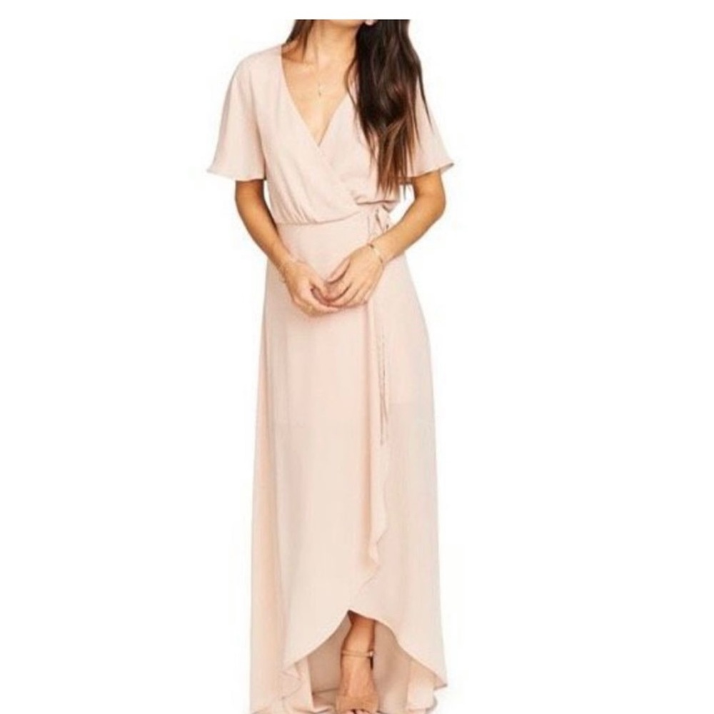 Show Me Your Mumu Sofia Wrap Dress Blush